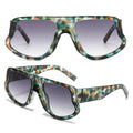 2025 European American Fashion Large Frame Anti-UV Sunglasses Polygonal Butterfly Design with Personalized PC Frame UV400 Lenses