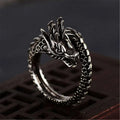 Vintage Punk Adjustable Alloy Fashion Open the Dragon Ring for Men Finger Rings Jewelry Gift