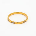Joolim Jewelry Wholesale 18K Gold Plated Line Dainty Zirconia Stainless Steel Ring for Women Fashion Jewelry