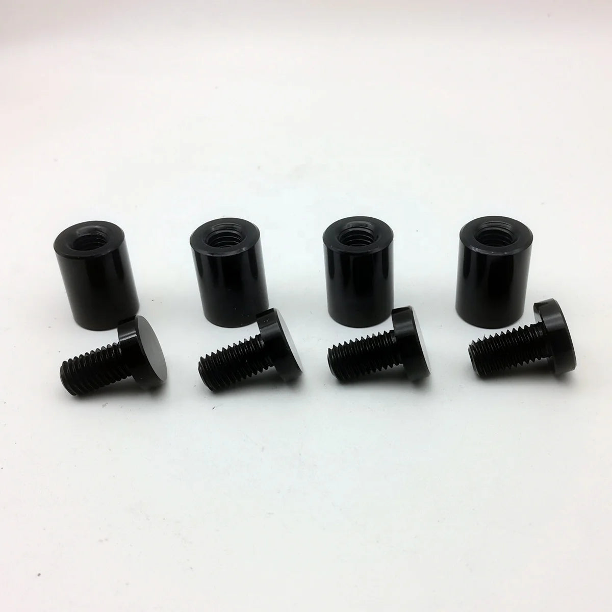 Factory Direct Shiny Black 19*25 Wall Mounted Standoffs for Acrylic Holder Anodized Aluminium Fasteners
