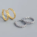 Wholesale New Fashion Design S925 Sterling Silver Weave Hoop Earrings for Women YHE0407
