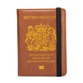 PU Leather Passport Wallet Colorful UK Passport Cover Holder Rfid Blocking  British Passport Wallet with Elastic Band