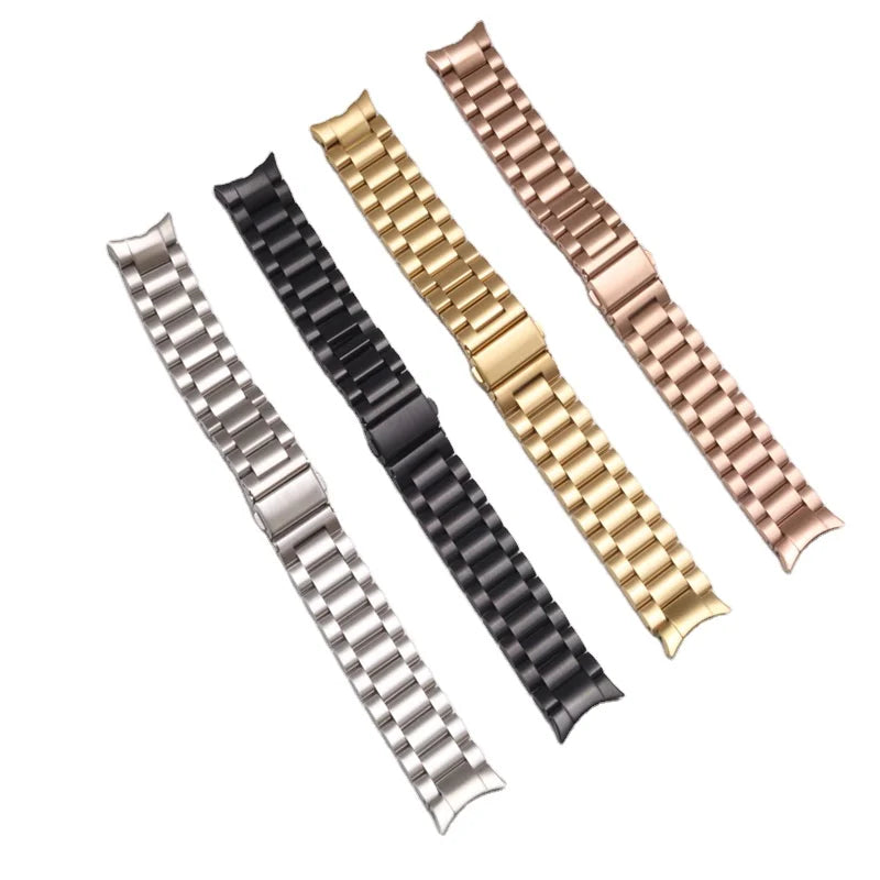 2024 New Arrivals Stainless Steel Metal Designer Smart Watch Bands Strap Bracelet for Samsung galaxy Watch 4 5 6 7 Strap Men