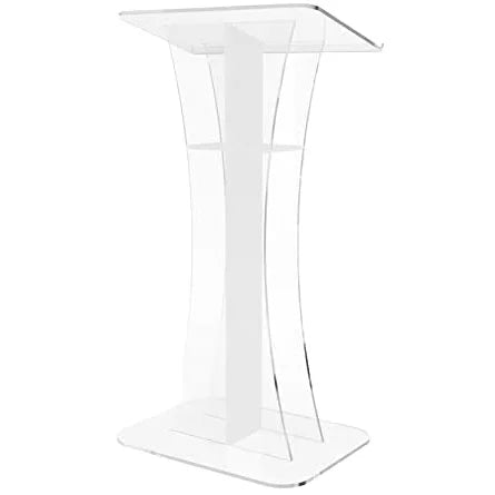 Modern Eco-Friendly Acrylic Plastic Lectern Podium with for Design for Weddings Office School Church