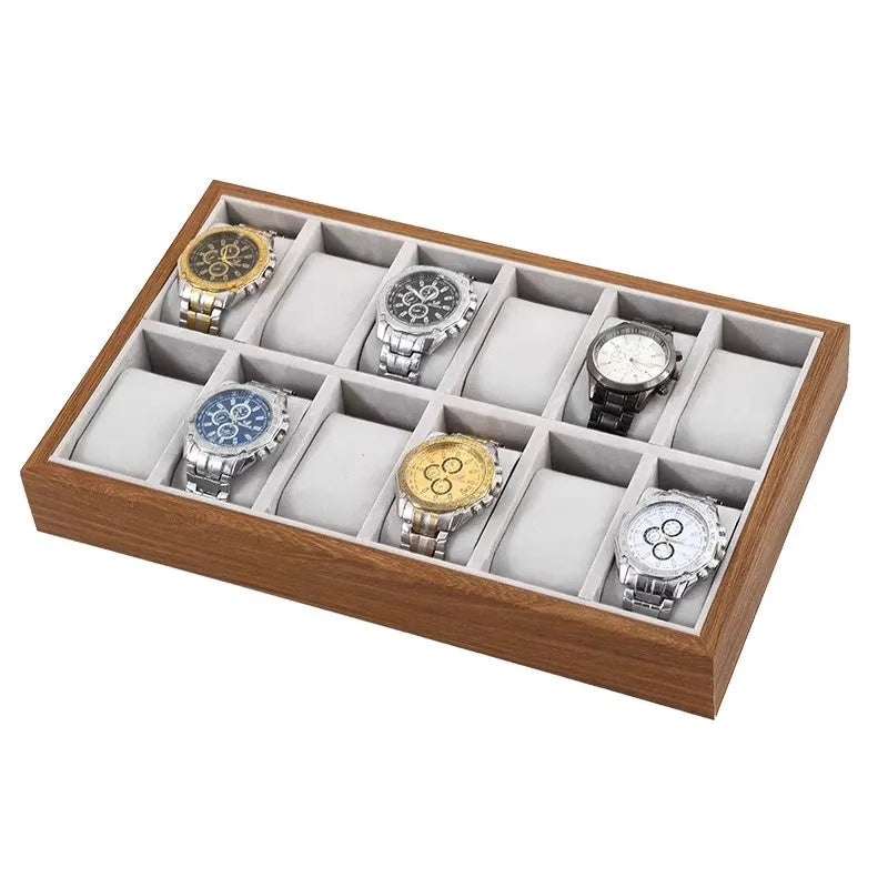 The New Black Walnut Wood Grain Watch Storage 6 12 24 30 the Counter Display Props Bracelet Display Stand Watch Tray Stall
