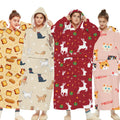 Super Soft Warm Flannel Sherpa Oversized Giant Blanket Hoodie for Kids Wholesale Hooded Blanket Sweatshirt with Pocket Factory MegaBDM