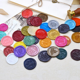 32 Colors Available Custom Logo Resin Wax Seal Stickers for DIY Wedding Envelope Decoration