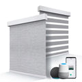 Alexa Smart Home Automatic Window Blinds Zebra Fabric Blind Curtain Day Night Feature Motorized Shade Horizontal Plain Shades
