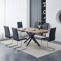 New Design Modern X Shape Eco-friendly Iron Legs MDF Top High Gloss Dining Table and Dining Room Furniture for Hotel Use