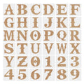 36pcs Alphabet  Letter Number Templates Reusable 6 Inch Letter Stencils for Painting on Wood