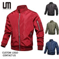 New Arrival Plus Size 7XL Men Bomber Jacket Windbreaker Coat Baseball Jacket Outerwear Streetwear Wholesale Custom Logo