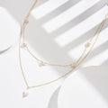 RINNTIN Luxury Double Layered Natural Freshwater Pearl Necklace for Women's 925 Sterling Silver Baroque Pearl Pendant Necklace