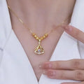 Fashion Cubic Zircon Pendant Necklace Women Fan Shape Choker Necklace Jewelry for Women Girls