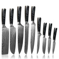 8PCS Eco-Friendly Modern Chef Knife Set Ultra Sharp Kitchen Knife Set Cutlery Set Premium Stainless Steel Knife