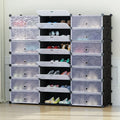 Multi-Layer Portable Foldable Extendable Vertical Plastic Shoe Rack Storage Cabinet Space-Saving Modular Design Living Room Mall