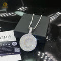 1.5 Inch Hip Hop Style 925 Sterling Silver Initial Name Pendant with Custom Logo Moissanite Pendants & Charms