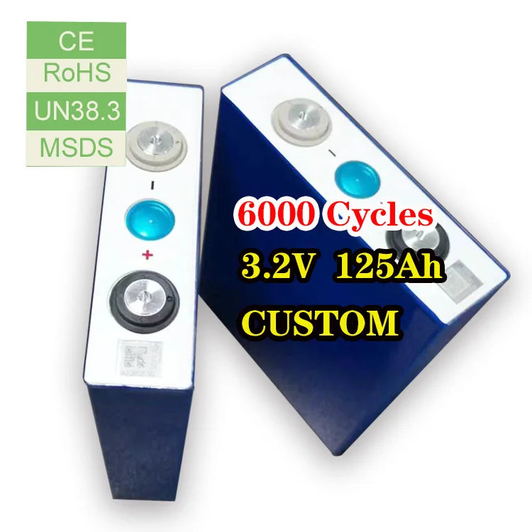 Prismatic Solar Lithium Ion Batteries Cell 3.2v Lifepo4 125ah Lithium Cells 3.2v Grade a Lfp