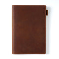 Custom Cowhide Journal Cover Large Organizer Planner Vintage Brown Crazy Horse Genuine Leather A5 Notebook Customizable