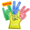 2026 Custom Hot Sale Yeah Blue Purple EVA Cheering Wave Two Foam Finger Print Cheering Peace Foam Hand Finger for Party Events