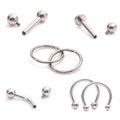 ASTM F136 Implant Grade Titanium Internally Threaded Labret Ear Piercing Titanium Body Piercing