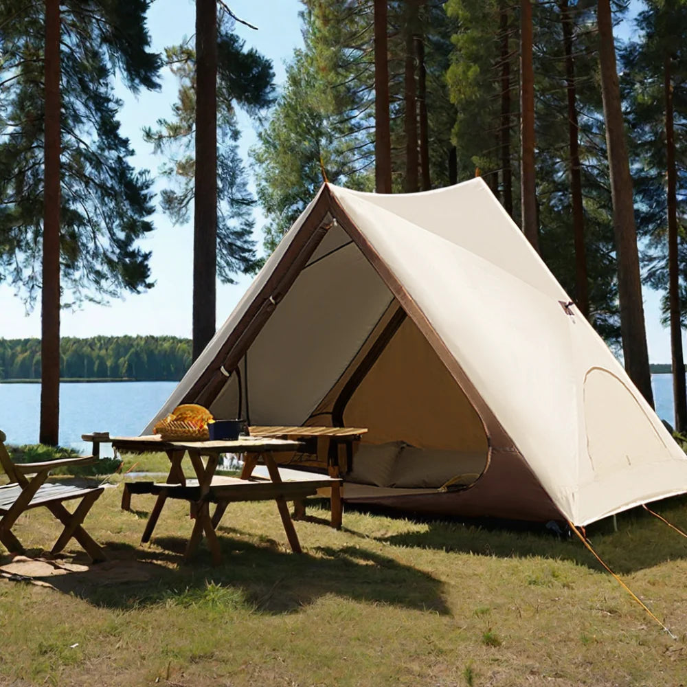 Portable Fully Automatic Quick-Opening Triangle Tent for Outdoor Camping and Beach Sunscreen Use