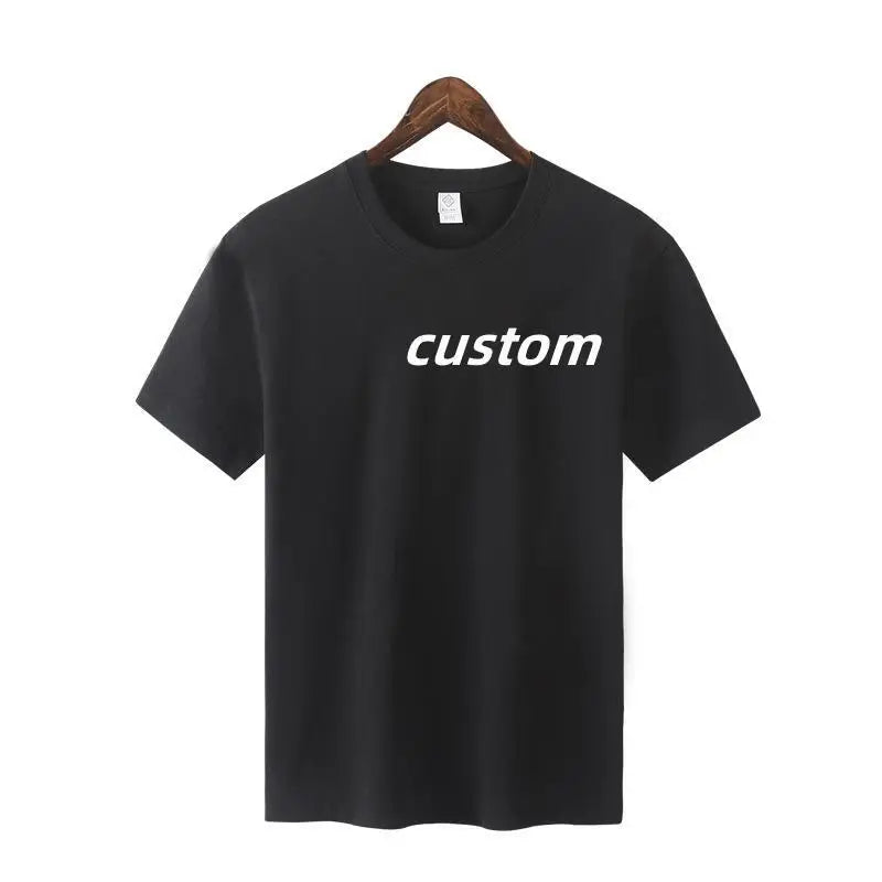 Custom Logo Screen DTG Printing Blank 100 Cotton 200GSM Drop Shoulder Cropped Length Box Fit Men Oversize T Shirt