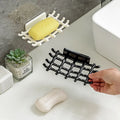 Wall Mounted Plastic Soap Box New Waterproof and Durable Bath Rack Hooks for Home Use Bathroom Drainage Shelf