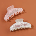 Midairy Wholesale Large Diamonds Rhinestones Lettering Hair Claw Clips for Simple Shark  Hair Accessories CSFZ0432