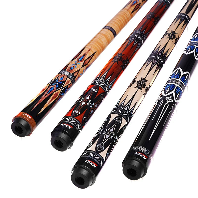 2021 New Arrival Professional Carbon Fiber Pool Cue Stick 12.5mm Colorful Decal Stainless Steel Taco De Billar Billiards Cue