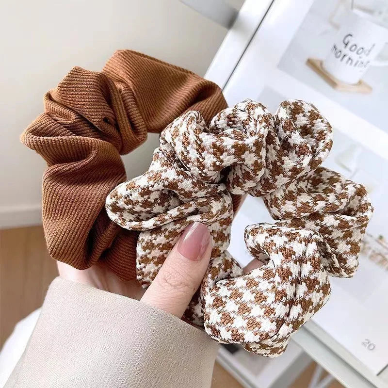 Custom Printed Fancy Cotton Ponytail Holder Hair Scrunchies Beautiful Elastic Hair Bands