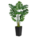 Factory Direct 140cm Large Artificial Green Gel Texture Tortoise Leaf Herb Potted Tree Type Decoration PE Material Plastic Pots