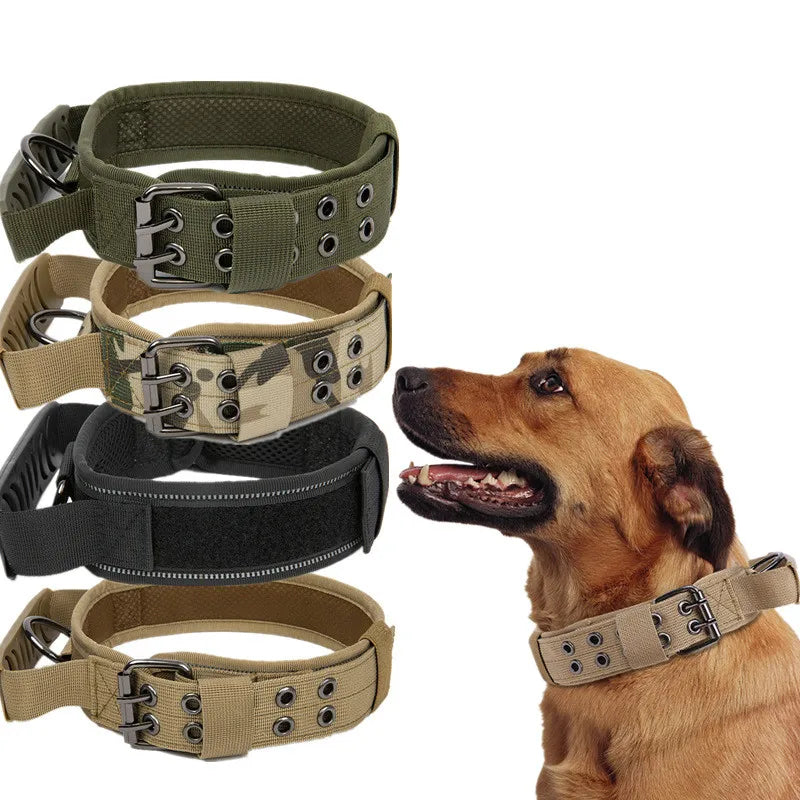 Wholesale Adjustable Thick with Handle Nylon Camouflage Tactical Collar