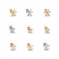 Fashion Jewelry Geometric Silver Gold Earbone Nails 18K Gold Plated Brass Star Snowflake Zircon Brass Stud Unique Earings Women