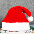 Hot Selling Christmas Decorations Red Gold Silk Velvet Edge Adult and Children's Christmas Hats