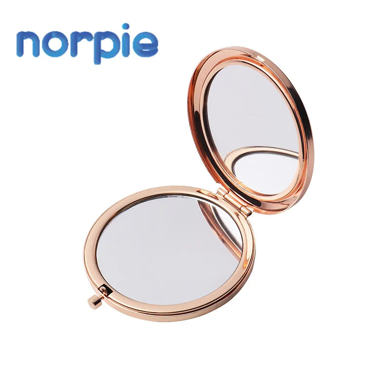 Makeup Small Mirror  DIY Photo Mini Rose Gold Metal Sublimation Compact Mirror