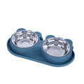 Cute Bear Stainless Steel Pet Double Bowls for Cats Dogs Feeders Dinner Plate Pet Supplies Dog Food Water Bowl Cat Bowl