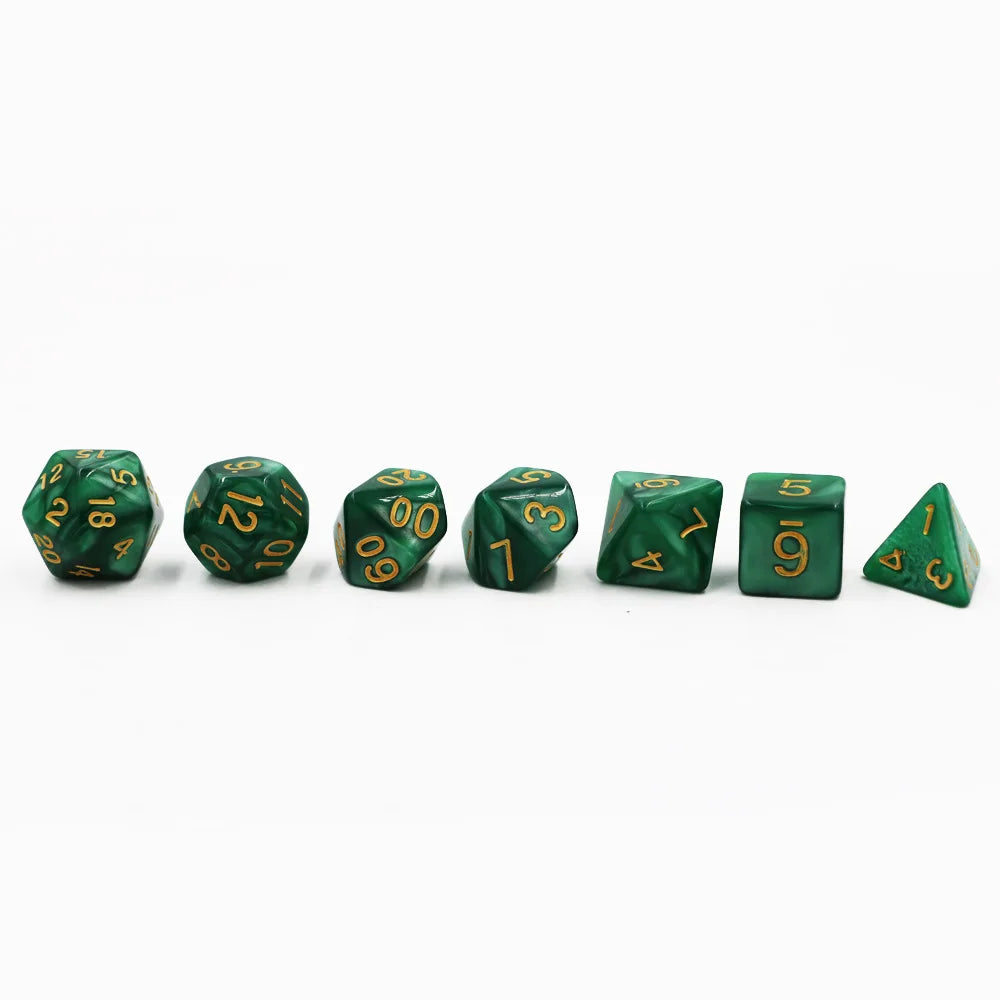 DESKJOY 7pcs/set Acrylic DND RPG Dice for Your Games