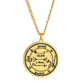 HLSS647 the Exorcist of the Eighth Coming PROTECT YOURSELF FROM DAMAGE Amulet Laser Marking Stainless Steel Pendant Necklace