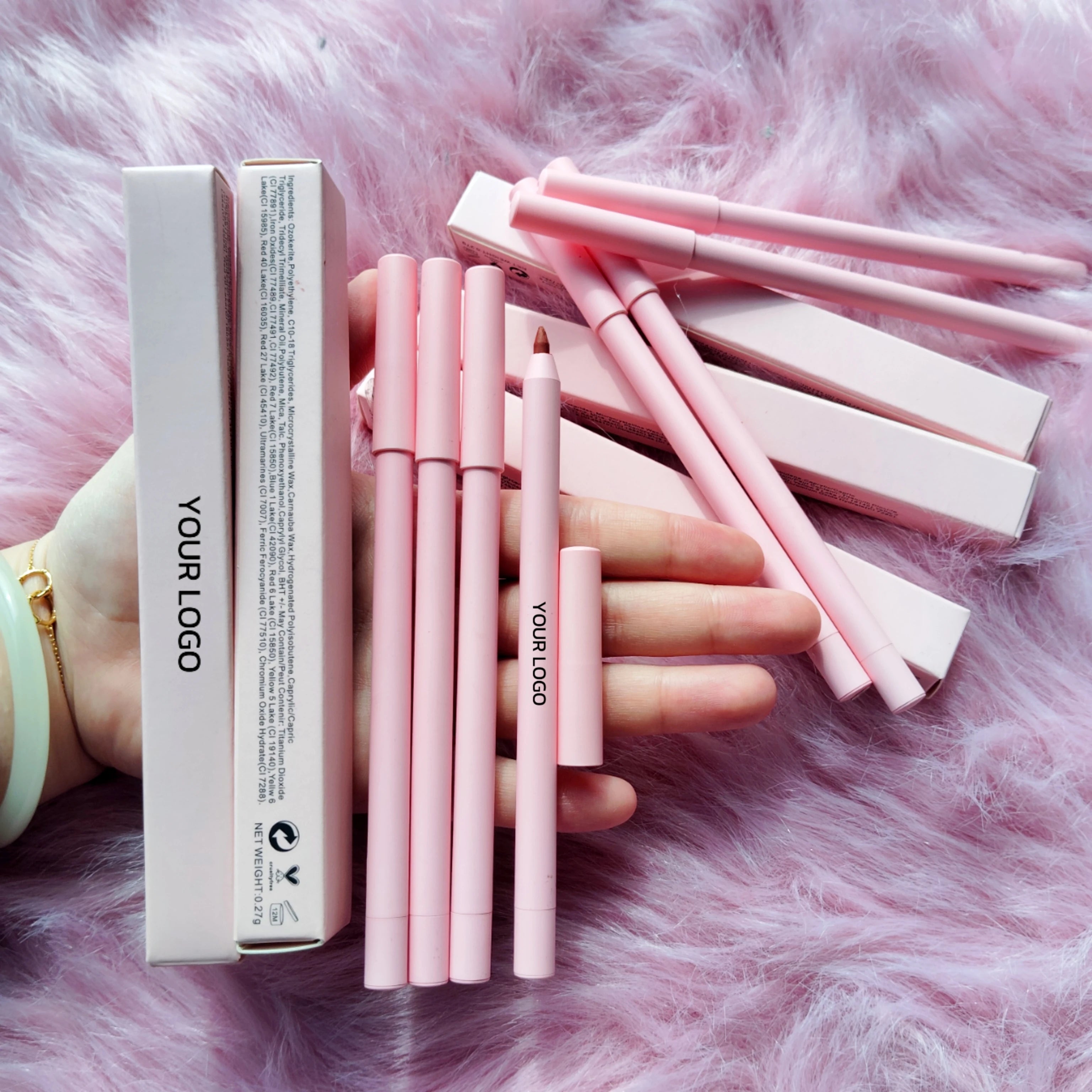 Wholesale Organic Nude Long Lasting Waterproof Matte Cream Lipliner Vegan Private Label Pink Retractable Crayon Lip Liner Vendor