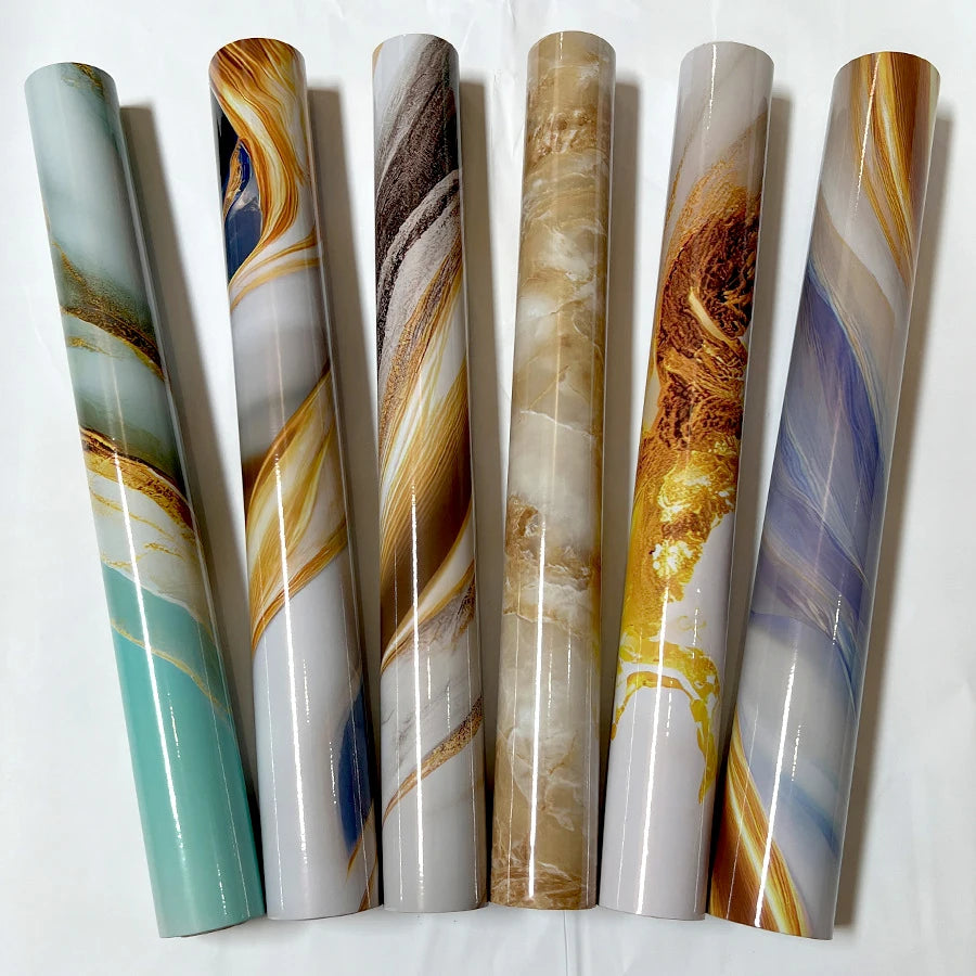 Self Adhesive Water Proof Removable for Home Decor Marble PVC Sticker Kitchen Gilt PET Marble for Living Room Background Walls