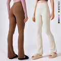 SHINBENE 31" Flare Leggings Bootcut Bell Bottom High-Waisted Solid Yoga Pants with Spandex Fitness Tights for Workout