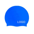 Customized Logo 3D Seamless Anti Slip Competition Swimming Hats 100% Silicone Swim Cap Adult Kids Bathing Cap