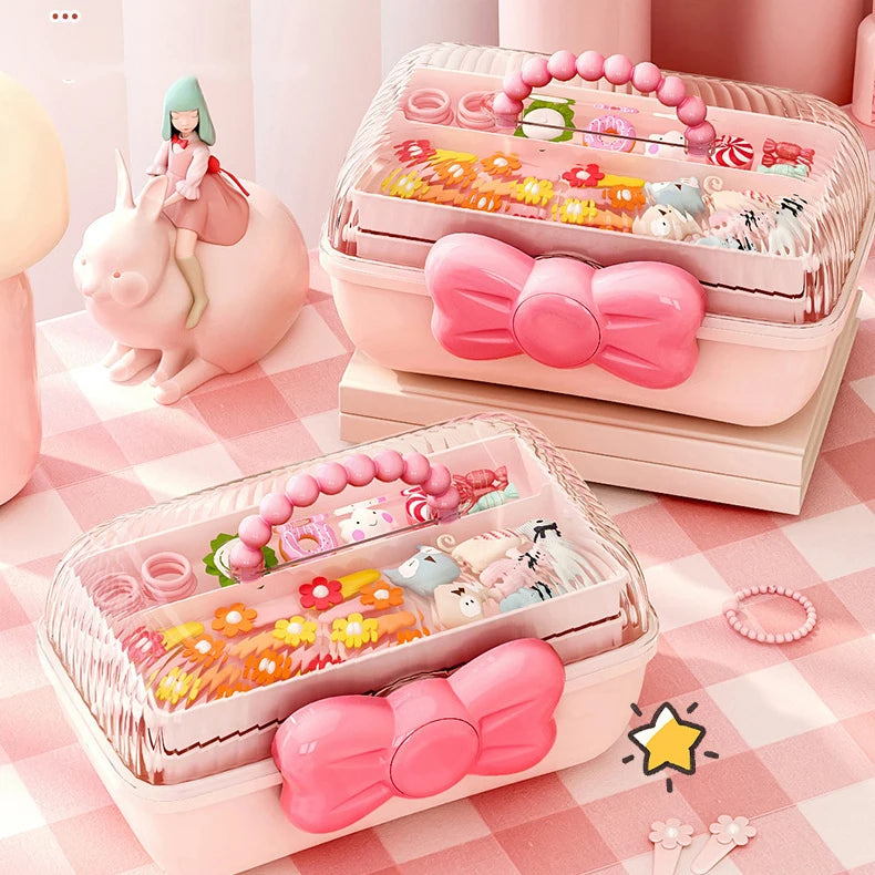 Cute Desk Organizer Kids & Teen Storage Hair Accessories Box Storage Organizer Box Children's Storage Box