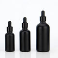 5ml 10ml 15ml 20ml 30ml 50ml 100ml Matte Frosted Black Glass Dropper Bottle Essential Oil Bottles With Gold Dropper