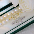 C297 7-8mm 925 Sterling Silver 18K Gold Plated Pearl Clasp for Jewelry Wholesale Metal Cord Ends Clasp Necklace/bracelet Clasp