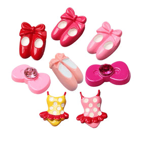 Good Quality Lovely Bow Dancing Ballet Shoes Bikini Design Flatback Resin Charms for Diy