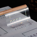 PVC Waterproof Vinyl Label Sticker Cosmetics 10ml Vial Labels Bronzing Transparent Gold Foil logo