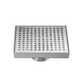 Modern Style SUS304 Stainless Steel Square Bathroom Drain Strainer 50mm Floor Drain Polishing for Sinks and Basins for Hotels