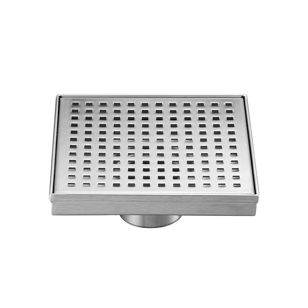Modern Style SUS304 Stainless Steel Square Bathroom Drain Strainer 50mm Floor Drain Polishing for Sinks and Basins for Hotels