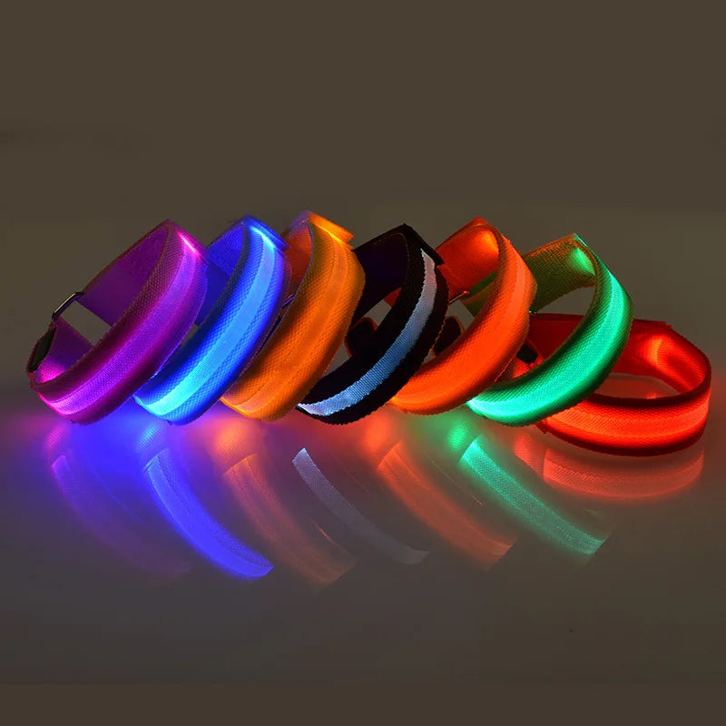 Manufacturer New Design Adjustable Nylon Reflective Light LED Dog Collar